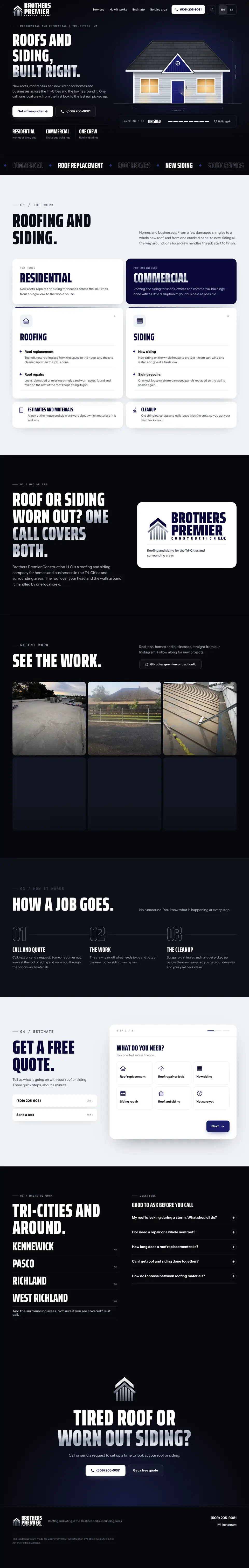 Brothers Premier website design